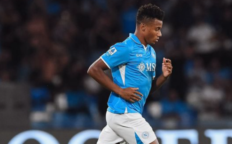 David Neres em ação pelo Napoli