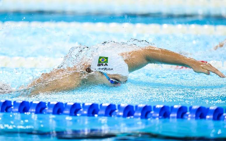 Medalha de bronze foi a segunda conquistada do Brasil nas piscinas de Paris no dia de hoje