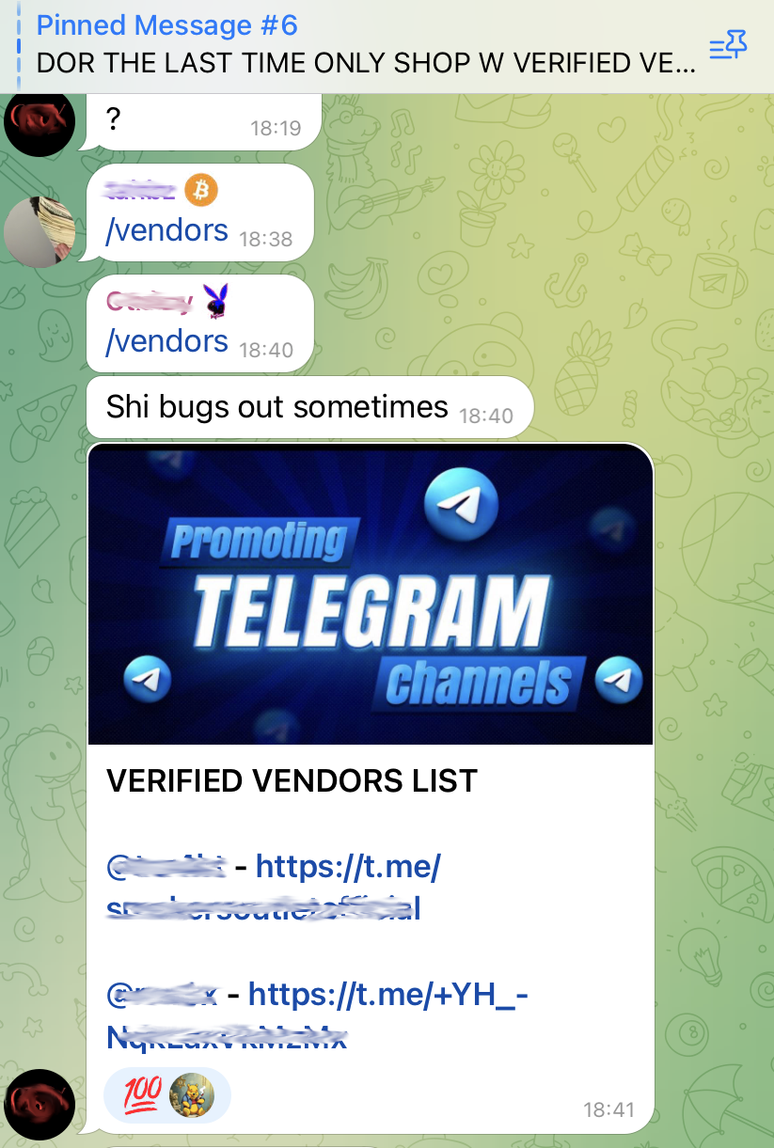 O Telegram se tornou um local popular para criminosos atra&iacute;rem clientes.