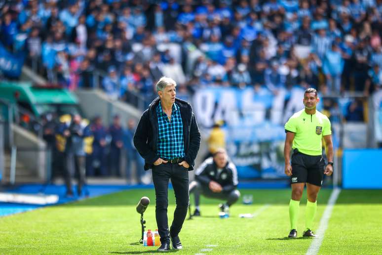 Renato durante jogo com o Atlético-MG (FOTO: LUCAS UEBEL/GREMIO FBPA)