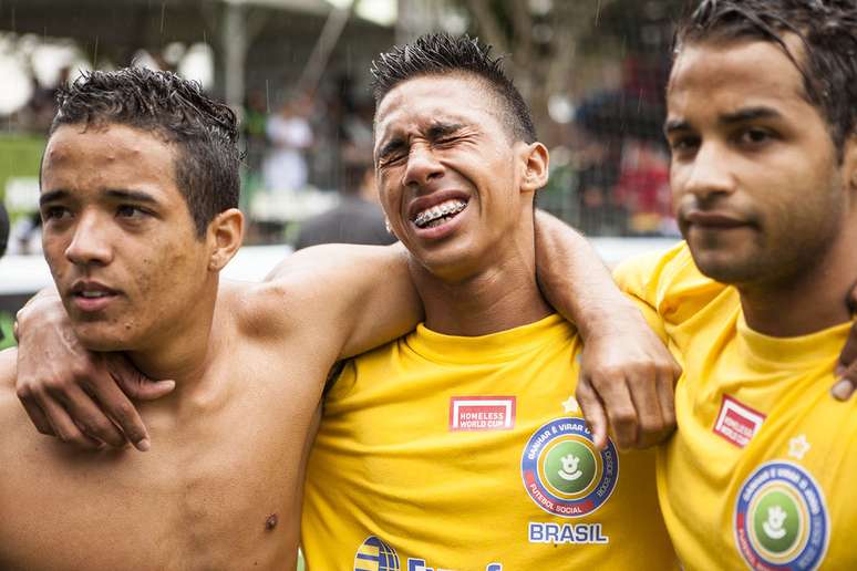 Jogadores da seleção brasileira em 2013, ano em que se tornaram bicampeões mundiais em Poznan, na Polônia.