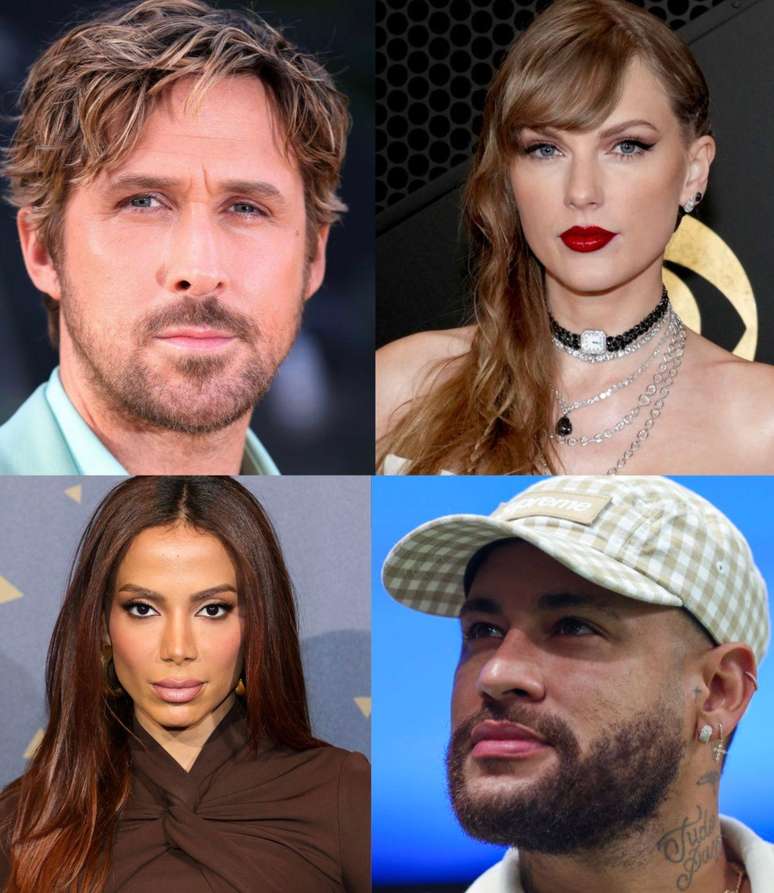 A foto anterior agora no sentido usual: Ryan Gosling, Taylor Swift, Anitta e Neymar