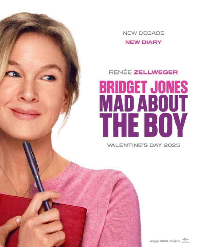 A Universal Pictures divulgou o pôster e a data de estreia de "Bridget Jones: Mad About the Boy". O longa conta com Renée Zellweger de volta ao papel da personagem título.