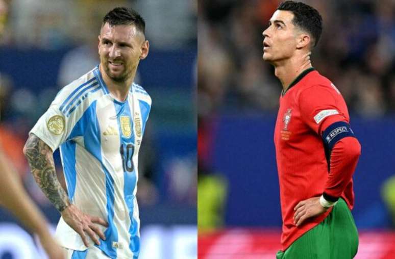 Messi e Cristiano Ronaldo ficam fora da lista da Bola de Ouro pela primeira vez desde 2003 – Fotos: Juan Mabromata/AFP via Getty Images e Patricia de Melo Moreira/AFP via Getty Images