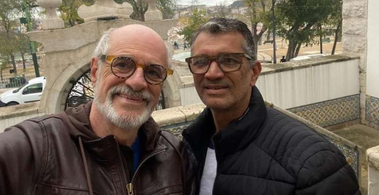 Marcos Caruso e seu marido Marcos Paiva.