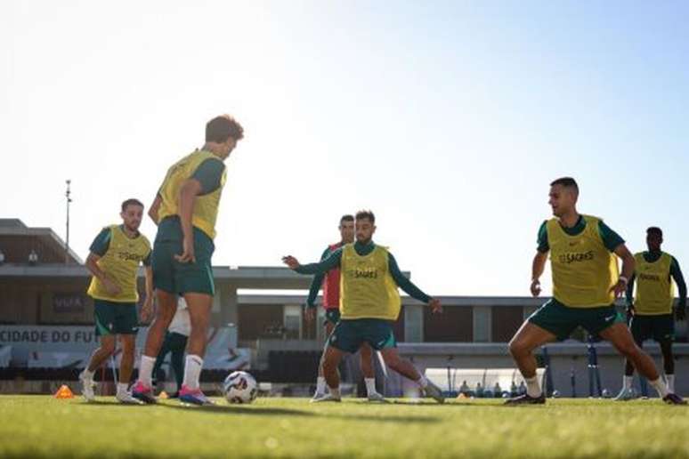 Jogadores de Portugal durante treinamento da seleção –