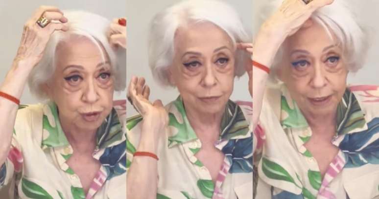 Fernanda Montenegro aparece se preparando para nova personagem.