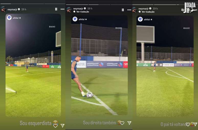 Sequência de postagens de Neymar com ironia e cunho político –