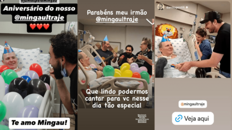 Mingau, baixista do Ultraje a Rigor, ganha festa de aniversário no hospital