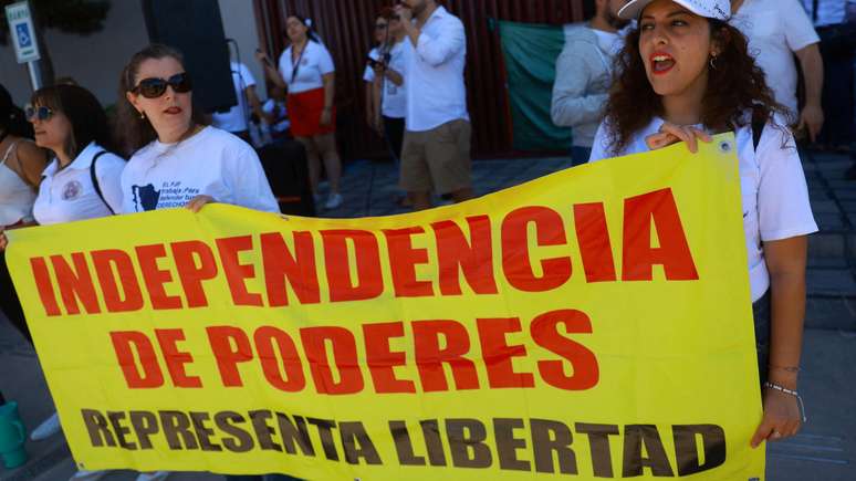 A reforma do Judiciário provocou manifestações por parte dos seus opositores