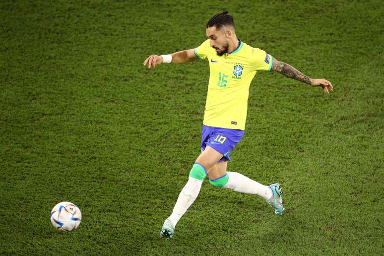 Alex Telles atuando pela Seleção Brasileira (Photo by Robert Cianflone/Getty Images)