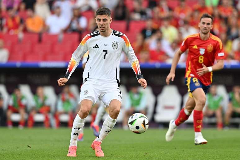 Kai Havertz (Alemanha) durante jogo contra a Espanha, no dia 05.07.2024