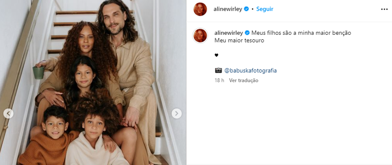 Aline Wirley postou fotos em família 