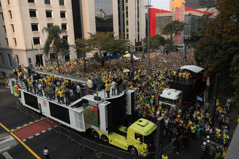 Protesto bolsonarista na Av. Paulista neste sábado, 7 de setembro