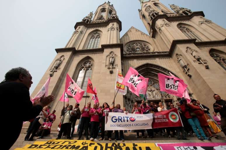 Ato Grito dos Excluídos na Praça da Sé