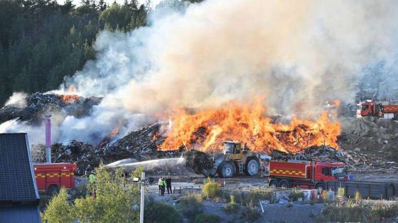 Incêndio em 2021 durou meses em Botkyrka, ao sul de Estocolmo.