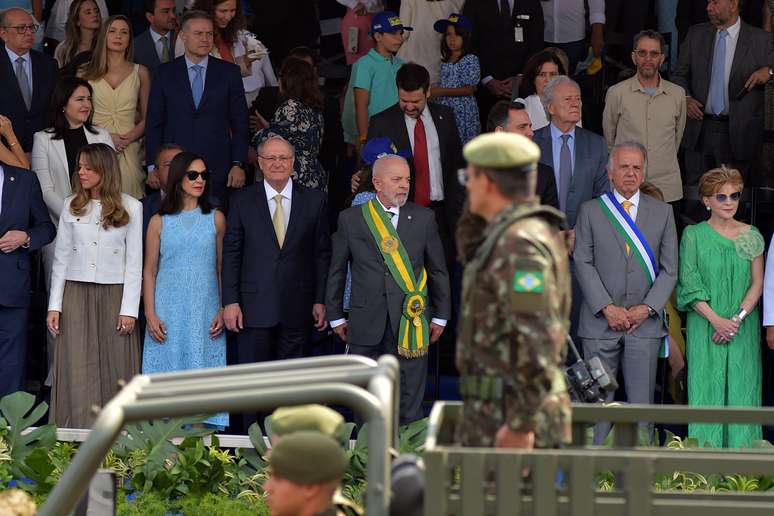 Presidente Luiz Inácio Lula da Silva durante o desfile de 7 de setembro em Brasília