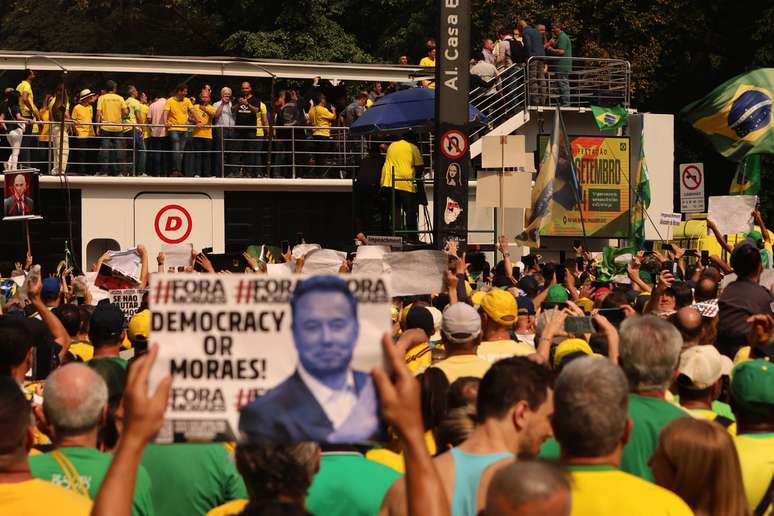 Ato bolsonarista na Av. Paulista neste sábado, 7 de setembro