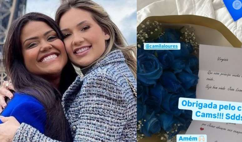 A paz reinou? Em reta final da gravidez, Virgínia Fonseca ganha flores e bilhete carinhoso de Camila Loures após rumores.