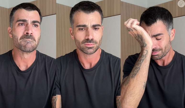 O ex-'BBB' Rodrig&atilde;o chorou ao relatar a descoberta de um tumor.