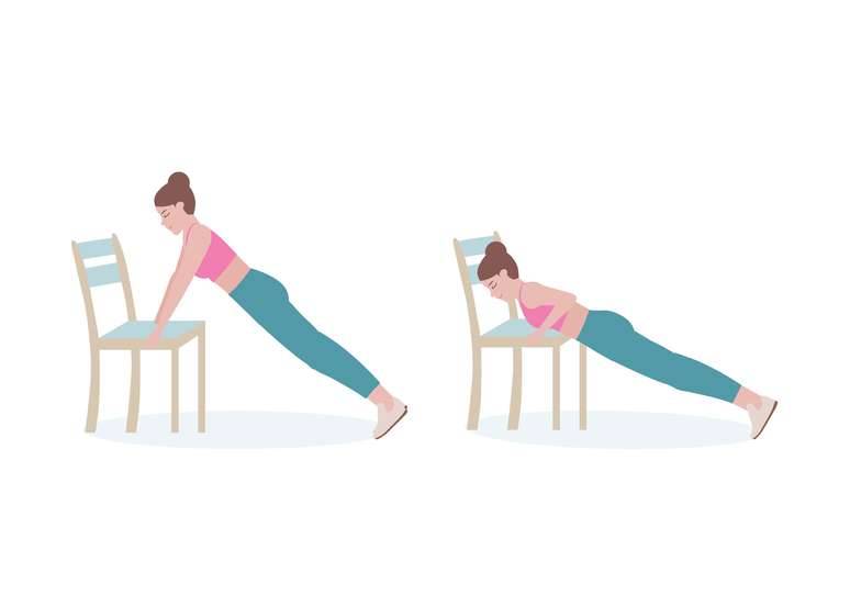 Push-ups with support Push-ups with support