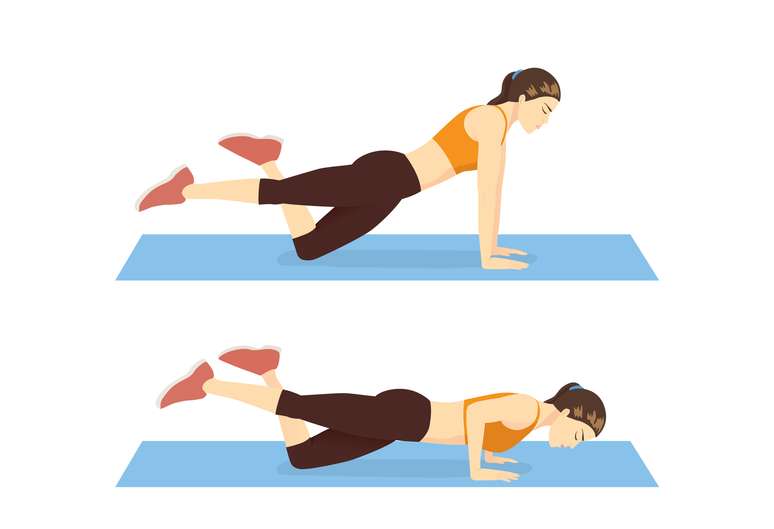 push-up with leg raised push-up with leg raised