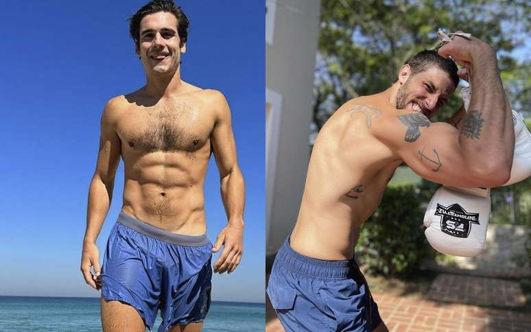 Nicolas Prattes (Rud&aacute;) e Chay Suede (Mavi) s&atilde;o os protagonistas de Mania de Voc&ecirc; (Imagens: Reprodu&ccedil;&atilde;o / Instagram)