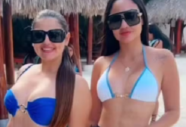 Na foto, Marcelly Peretto (irmã de Igor) e Rafaela Costa da Silva (esposa dele)