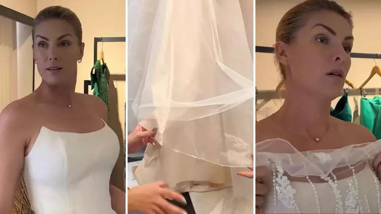 Ana Hickmann dá spoiler do vestido da festa de noivado com Edu Guedes