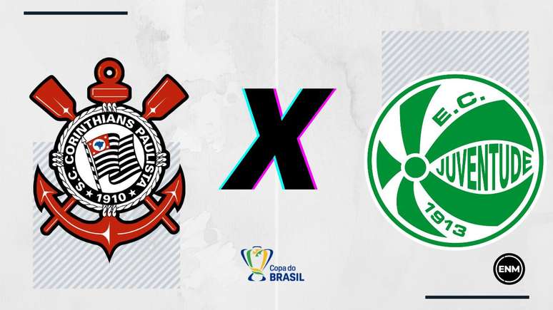 Corinthians x Juventude: prováveis escalações, desfalques, retrospecto, onde assistir, arbitragem e palpites. (Arte/ENM).