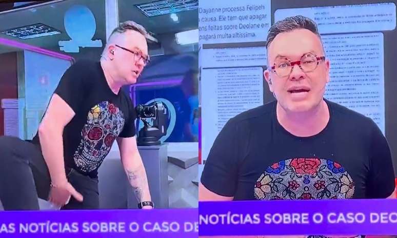 Felipeh Campos se enfurece ao vivo contra família Deolane Bezerra em programa na internet 