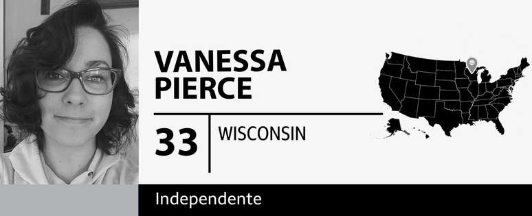 Vanessa Pierce, 33 anos, do Wisconsin, eleitora independente