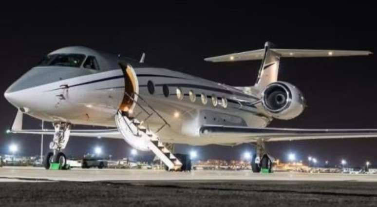 Gulfstream G550, jato alugado pelo Corinthians para trazer Memphis ao Brasil