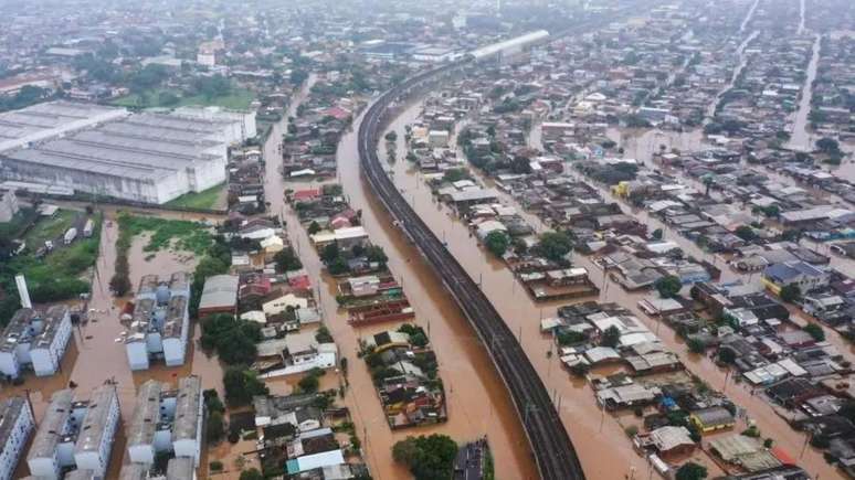 A cidade de são Leopoldo foi severamente castigada pelas chuvas e enchentes de maio de 2024