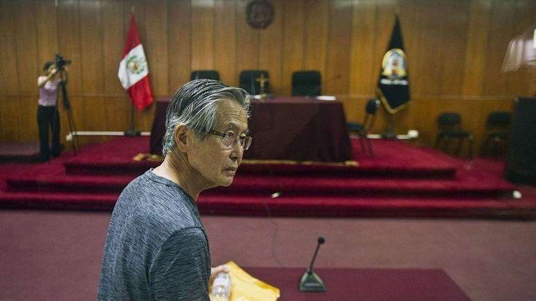 Fujimori em 2015, no tribunal