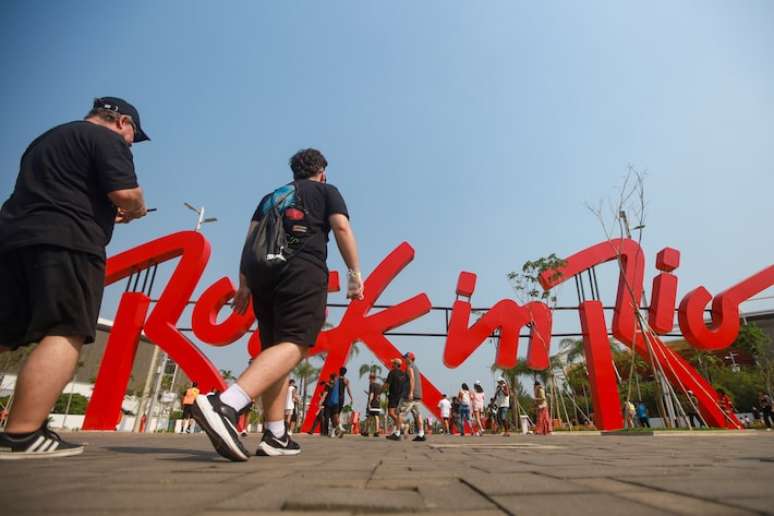 A abertura dos portões do Rock in Rio 2024 ocorreu por volta das 14h20, com 20 minutos de atraso