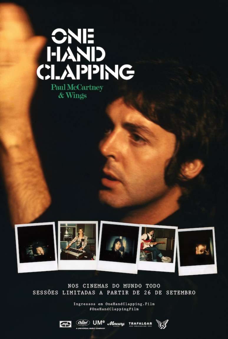 Pôster de 'One Hand Clapping', novo documentário de Paul McCartney que chega aos cinemas brasileiros