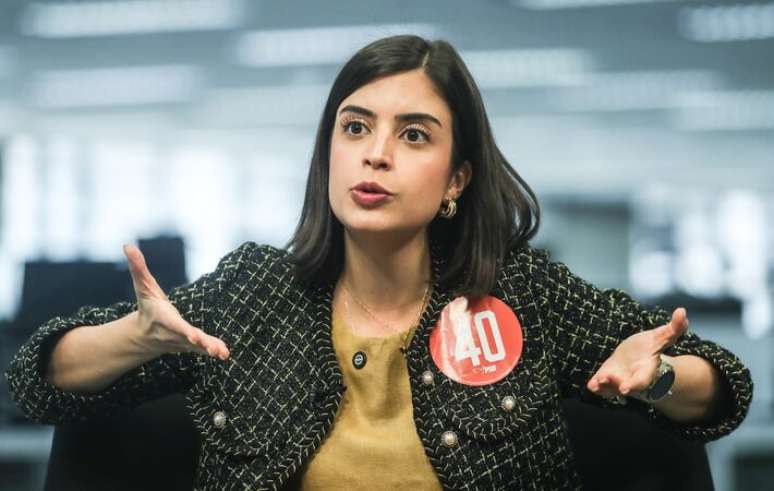 Tabata Amaral, candidata do PSB à Prefeitura de São Paulo, em entrevista ao Estadão