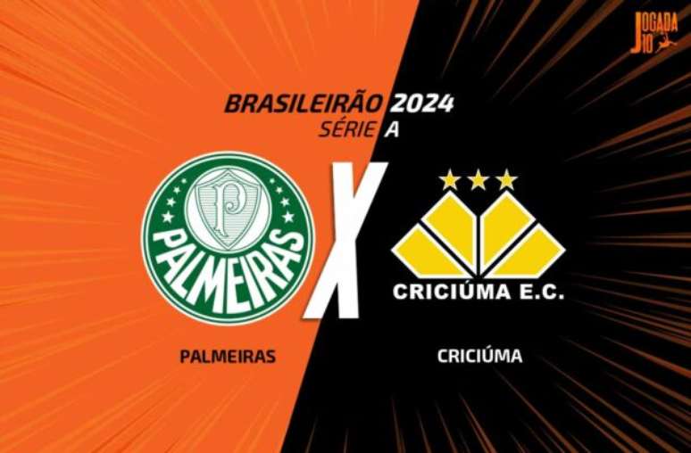 Divulgação/Jogada 10 - Legenda: Palmeiras e Criciúma medem forças pelo Campeonato Brasileiro