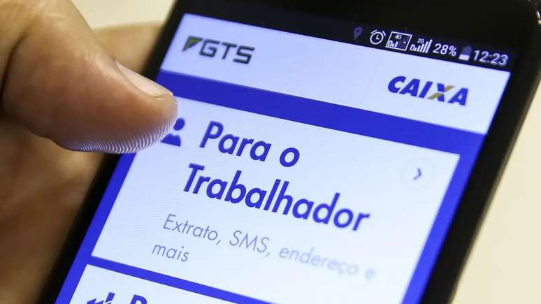 Aplicativo FGTS para celular