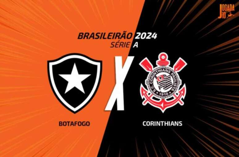 Arte/Jogada10 - Legenda: Botafogo e Corinthians se enfrentam pela 26° rodada do Brasileirão