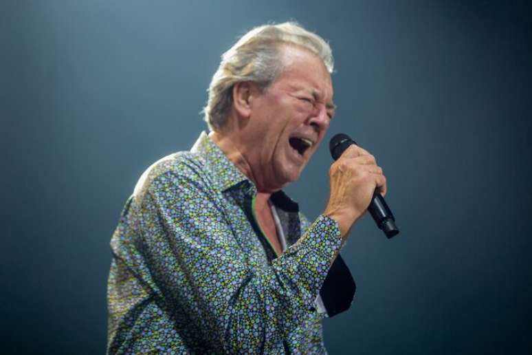 O vocalista Ian Gillan, do Deep Purple, em show do Deep Purple no Espaço Unimed, em São Paulo