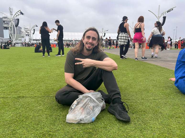 Caio Catena é um dos fãs que optou por levar o lanche de casa