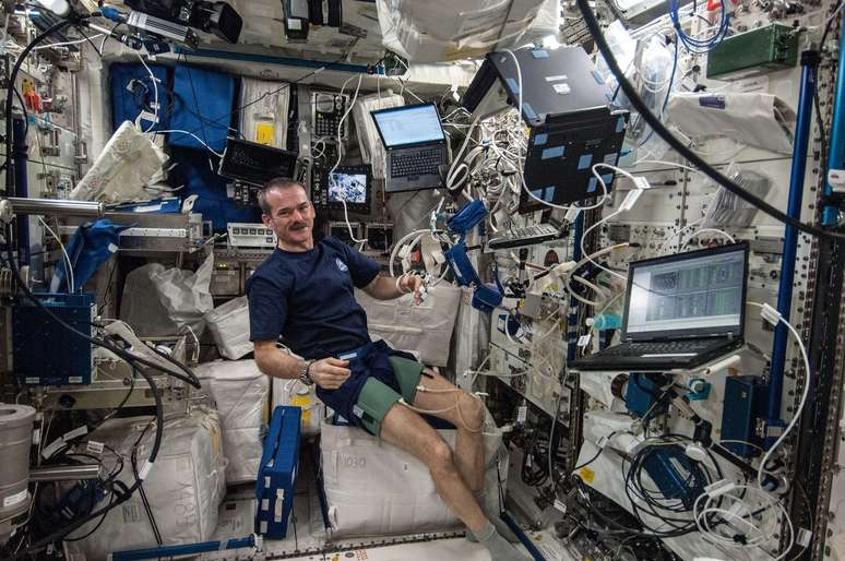 O astronauta canadense Chris Hadfield foi comandante da ISS em 2012-13