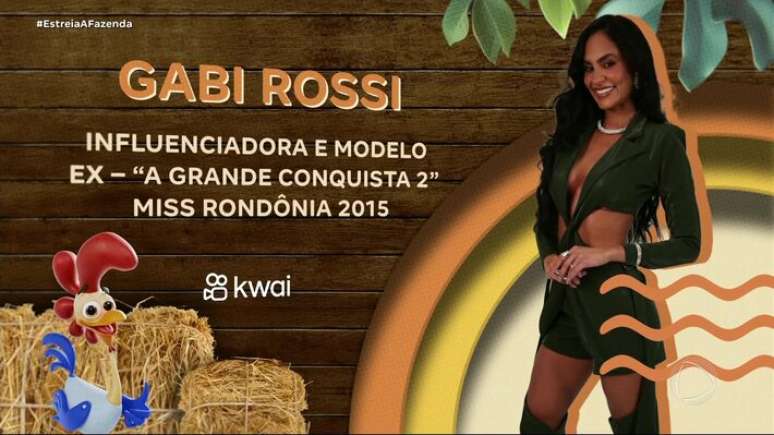 A Miss Rondônia 2015, Gabriela Rossi, faz parte do paiol na 'Fazenda 16'