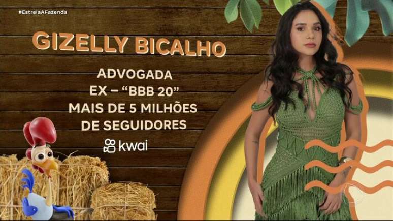 A ex-BBB Gizelly Bicalho faz parte do paiol na 'Fazenda 16'