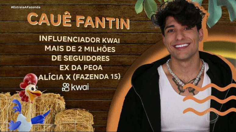 Cauê Fantin, participante do Paiol na 'Fazenda 16'