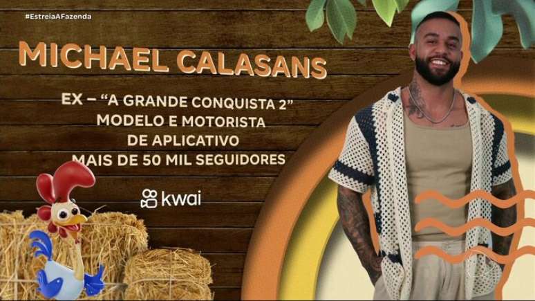 O participante Michael Calasans, da 'Fazenda 2024'