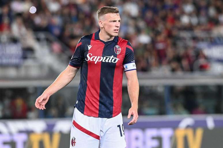 Lewis Ferguson (Bologna) durante jogo contra o Monza, no dia 13.04.2024 