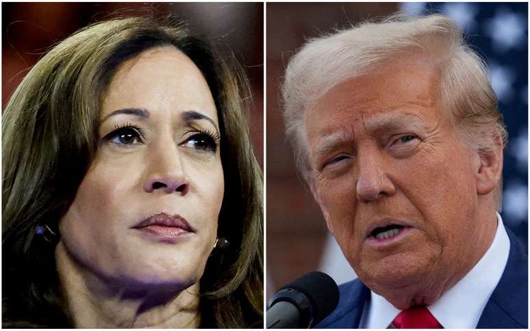 Kamala Harris e Donald Trump disputam a presidência dos Estados Unidos